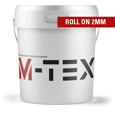 M TEX Roll On 2mm Acrylic Textured Finish Roller Application 1 1.5m² Per Litre | M-TEX Products Range